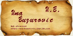Una Buzurović vizit kartica